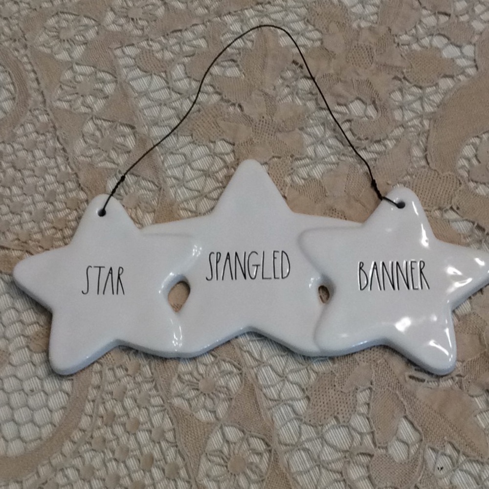 Rae Dunn Star Spangled Banner wall hanging